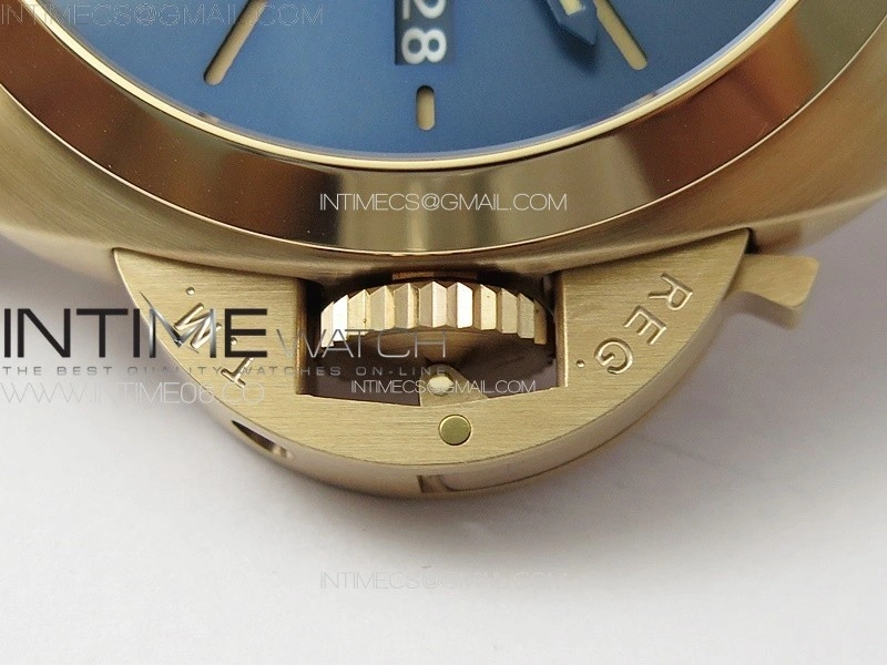 Pre Order PAM1114 RG VSF 1:1 Best Edition Blue Dial on Blue Leather Strap P.9010 Super Clone